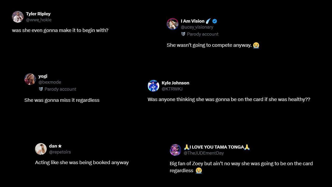 Fans react to Zoey Stark reportedly missing next year's 'Mania (credit: X)